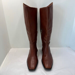 Sam Edelman Cesar Tall Brown Boots Women's 6.5 Low Heel Riding